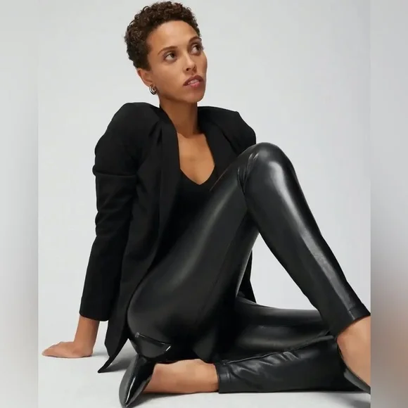WHBM Vegan Leather Runway Legging Size 14 - Picture 2 of 12